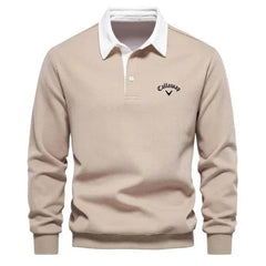 Noah | Herren Eleganter Polopullover in Beige