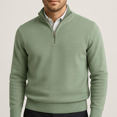 Noah | Herren Klassischer Stehkragen Cardigan in Grün