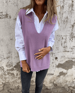 Johanna | Moderne Weste in stilvollem Schnitt in Lila