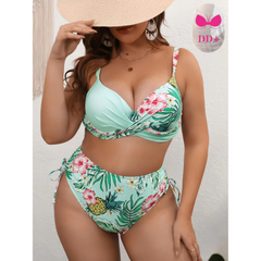 Tisha® | Plus Size Curvy Bikini-Set in Mintgrün