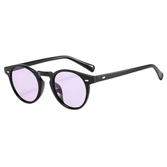 Unisex Zeitlos Rund Stil Sonnenbrille | Klassisch in Lila