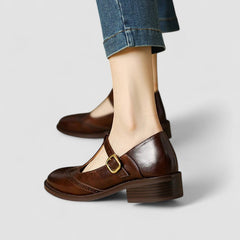 Olivia | Orthopädische Mary-Jane Schuhe in Braun