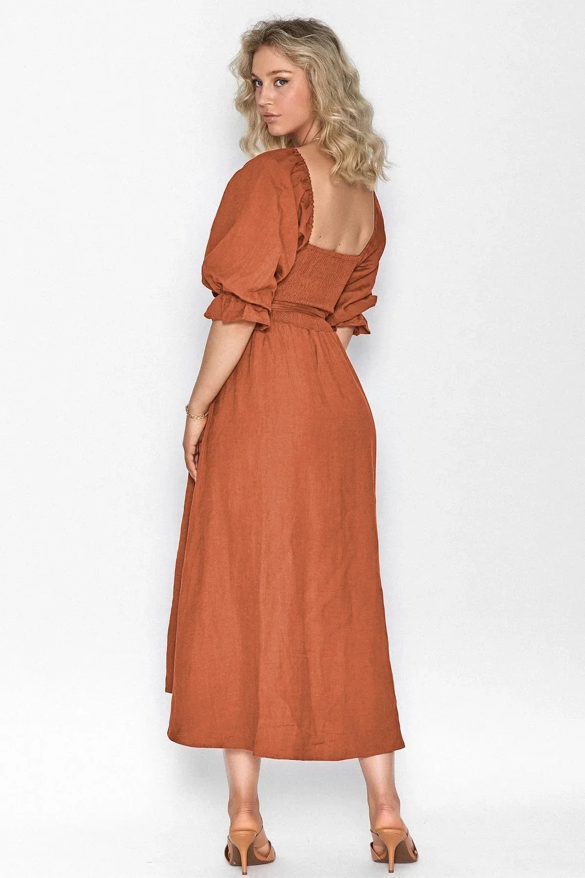 Ophelia | Französisches Kleid Mit Rüschenärmeln