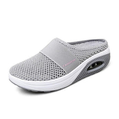 Mesh-Slip-On-Clog-Stil Turnschuhe für Damen in Grau