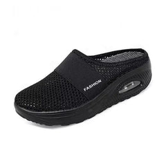 Mesh-Slip-On-Clog-Stil Turnschuhe für Damen in Schwarz