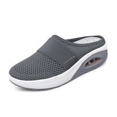Mesh-Slip-On-Clog-Stil Turnschuhe für Damen in Dunkelgrau