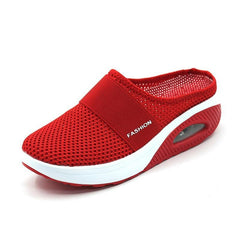Mesh-Slip-On-Clog-Stil Turnschuhe für Damen in Rot