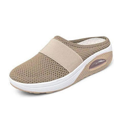 Mesh-Slip-On-Clog-Stil Turnschuhe für Damen in Khaki