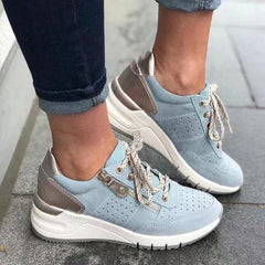 Mia | Damen Orthopädische Plateauschuhe in Blau
