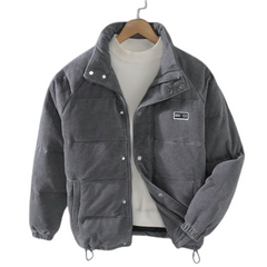 Oslo™ | Cord-Steppjacke in Grau