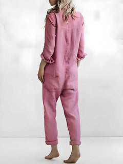 Alessia | Polo-Overall mit Taschen in Rosa