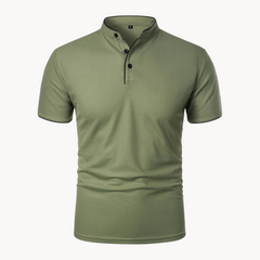 Percival | Herren Poloshirt mit Stehkragen Kurzarm in Grün
