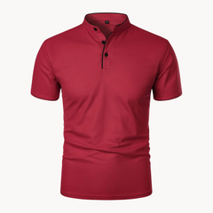 Percival | Herren Poloshirt mit Stehkragen Kurzarm in Rot