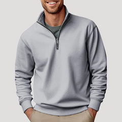 Philipp | Herren Klassischer Viertelzip Pullover in Grau