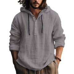 ANGELO  | Luxus-Kapuzenshirt in Grau