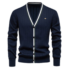 Sam - Elegante Strickjacken für Herren in Dunkelblau