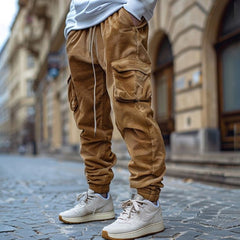 Elias - Jogginghose Aus Kord Mit Kordelzug Der Taille in Braun