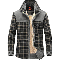 WODEN - Jacke aus dickem Flanell für Männer in Hellgrün