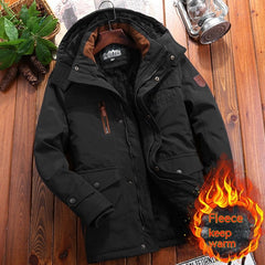 JARED - Herrenmantel mit Kapuze in Schwarz