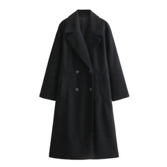 Warmer Wintermantel mit elegantem Design in Schwarz