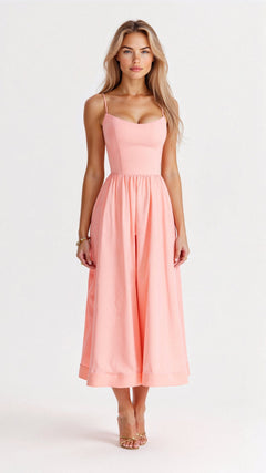 Tamara - Maxikleid - Ärmellos in Rosa