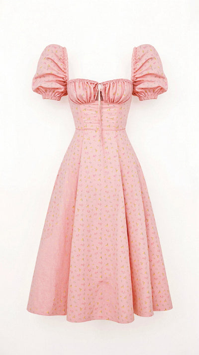 Daniela - Midikleid - Quadratische Halslinie