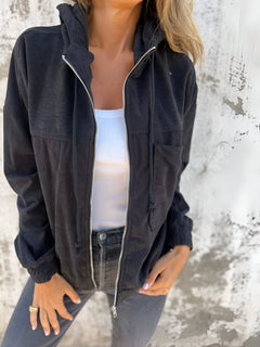 NEVAEH™ | Lässige Kapuzenweste in Schwarz