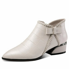 Premium-Lederstiefel für Frauen - Shanna in Beige