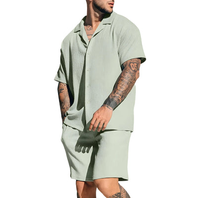 Premium Leinen Bluse & Hose Set für Männer - Renatus