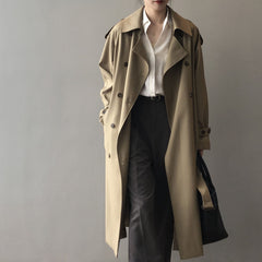 Premium Trenchcoat für Frauen - Margarete in Khaki