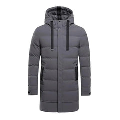 Premium wasserdichter langer Wintermantel - Michaelis in Grau