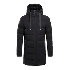Premium wasserdichter langer Wintermantel - Michaelis in Schwarz