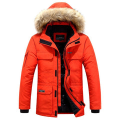 Hochwertige warme Winterjacke - Edmund in Rot