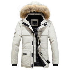 Hochwertige warme Winterjacke - Edmund in Weiß