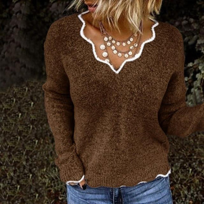 Cecilia - Sehr warmer und stilvoller Pullover für den Frühling