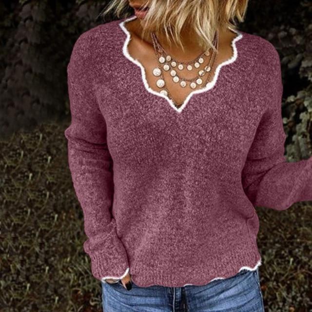 Cecilia - Sehr warmer und stilvoller Pullover für den Frühling