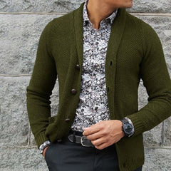 Severin - Herren Strickjacke für den Herbst in Grün