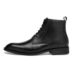 John | Vintage Lederstiefel in Schwarz
