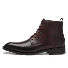 John | Vintage Lederstiefel in Dunkelbraun