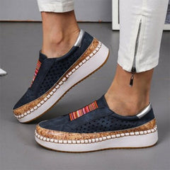 Farida - Atmungsaktive, flache Freizeitschuhe in Schwarz