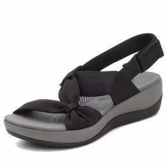 Sania® | Elegante Zehentrenner Damen Sandalen in Schwarz