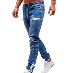 Denim-Jogginghose mit Kordelzug für Herren in Dunkelblau