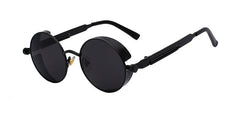 Juno | Vintage Steampunk-Sonnenbrille in Schwarz