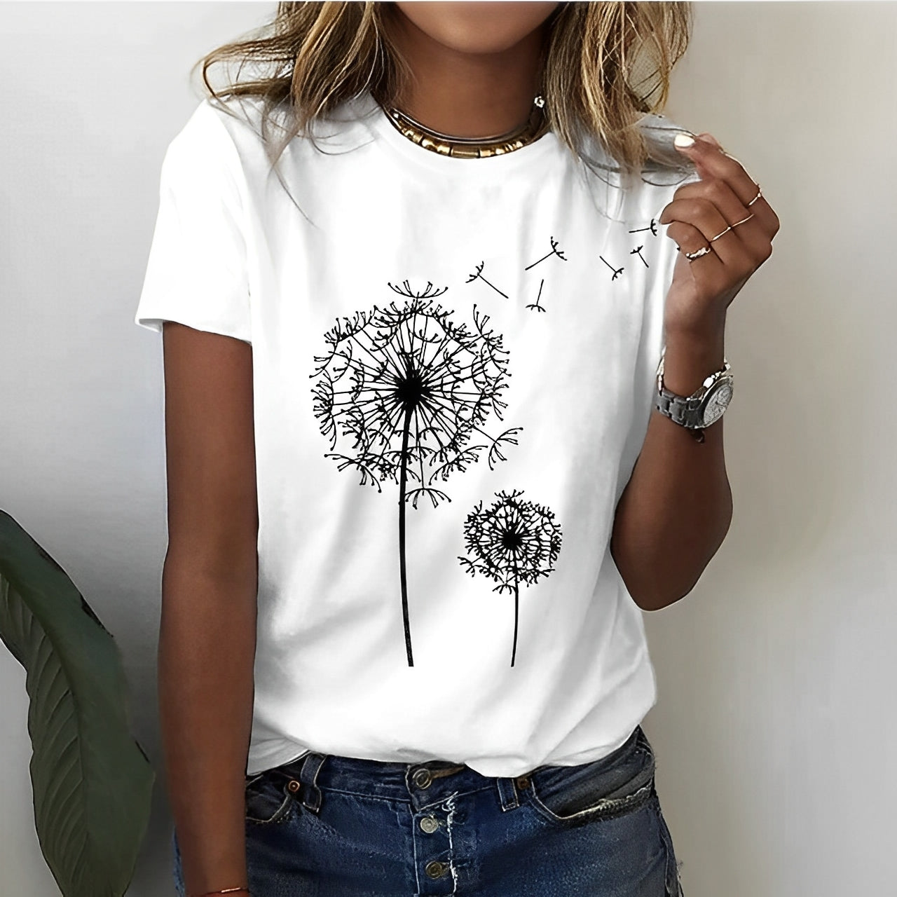 Noelene - Elegantes Damen-T-Shirt mit kurzen Ärmeln
