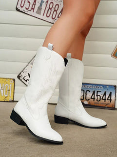 Daniela | Damen Elegant Western Cowboystiefel in Weiß