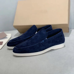 Schicke Wildleder-Loafer in Dunkelblau