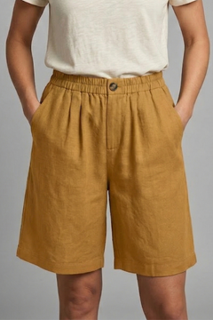 Rania | Damen Bermuda Shorts mit Kordelzug in Gelb