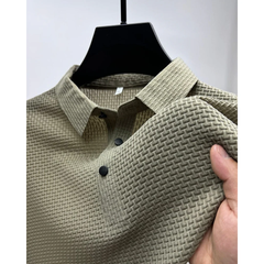 Raphael | Herren Strukturiertes Freizeit Poloshirt in Beige