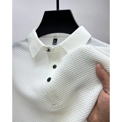 Raphael | Herren Strukturiertes Freizeit Poloshirt in Weiß