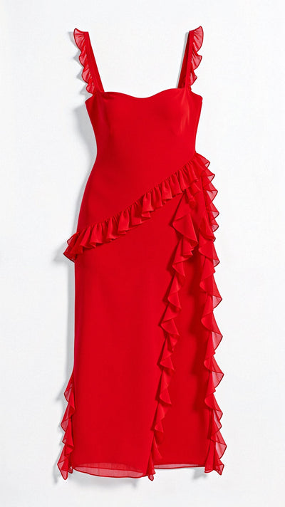Avery - Kleid - Maxikleid mit Rüschen